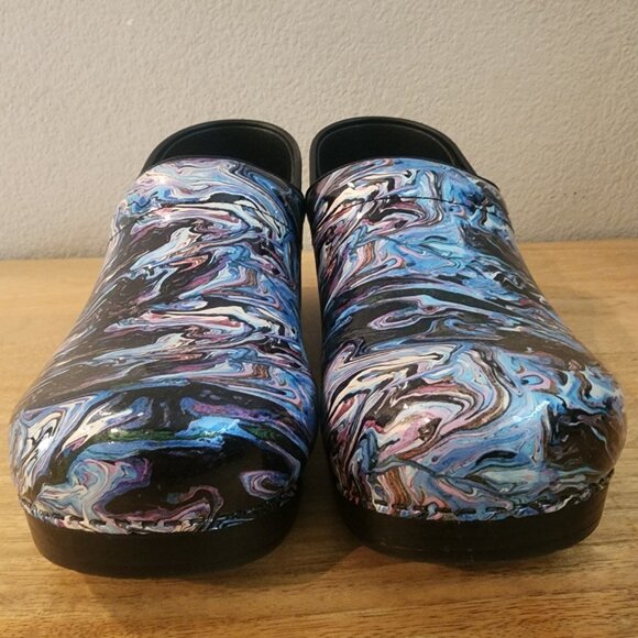 Dansko Professional Abstract Waves Leather Slip On Shoes Clogs Womens 9.5 / 41 - Picture 7 of 12